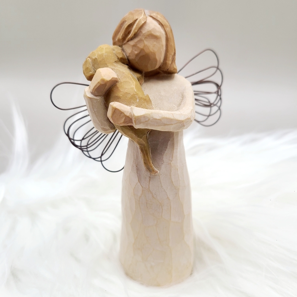 Willow Tree Angel of Friendship Holding Dog - Picture 2 of 4